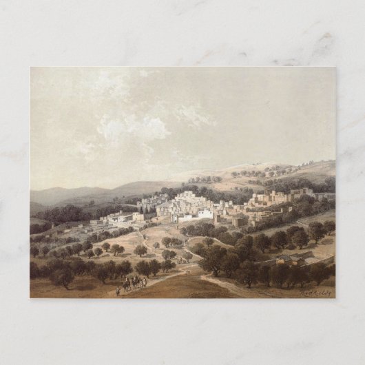 Blick auf Nazareth, im heiligen Land Postkarte (Vorderseite)