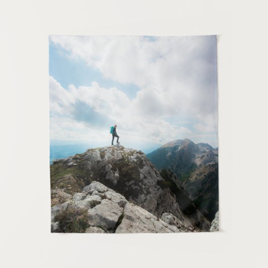 Blick auf neue Abenteuer Wandteppich (Vorderseite)