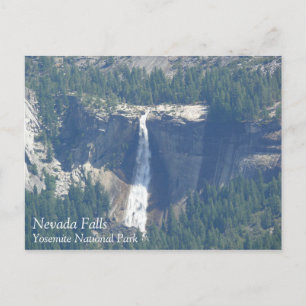 Blick auf Nevada Falls von Glacier Point, CA Postkarte