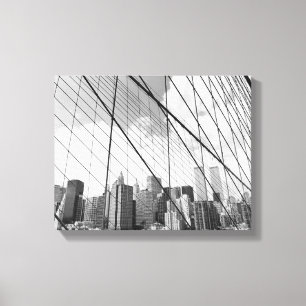 Blick auf New York von der Brooklyn Bridge Leinwanddruck