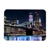 Blick auf New Yorks Brooklyn Bridge-Reflexion Magnet (Horizontal)