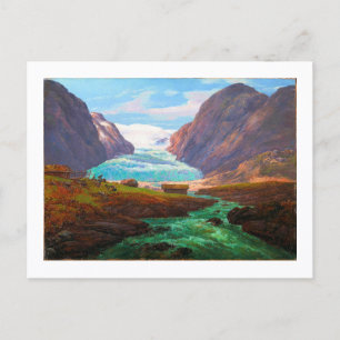 Blick auf Nigardsbreen in Jostedalen 1847 J.C.C. D Postkarte