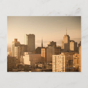 Blick auf Nob Hill in San Francisco, mit Nebel Postkarte