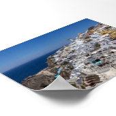 Blick auf Oia Santorin Poster (Ecke)