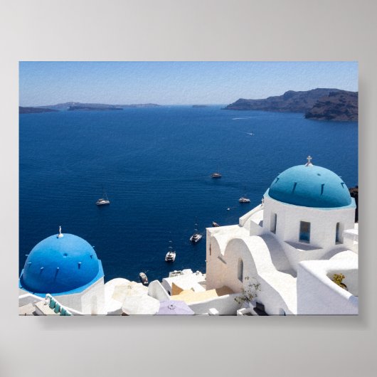 Blick auf Oia Santorini Poster (Vorne)