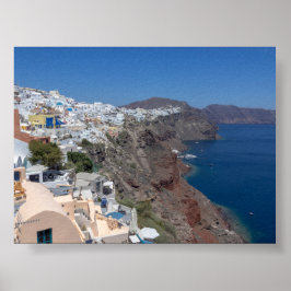 Blick auf Oia Santorini Poster