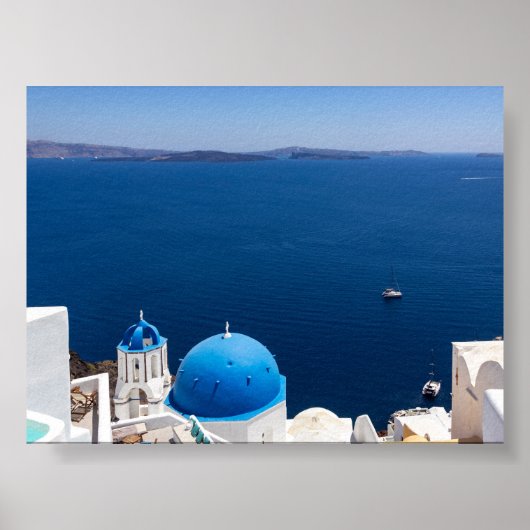 Blick auf Oia Santorini Poster (Vorne)