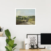 Blick auf Osmington Village mit Kirche und Vi Poster (Heimbüro)