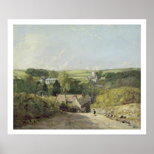 Blick auf Osmington Village mit Kirche und Vi Poster (Vorne)