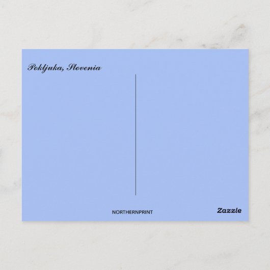 Blick auf Pokljuka Slowenien Postkarte (Rückseite)
