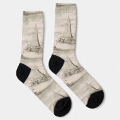 Blick auf Pyramiden in der Nähe des Grabes der ägy Socken (Rechts)