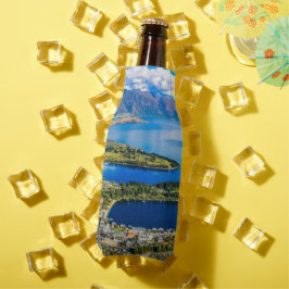 Blick auf Queenstown vom Gipfel von Bob, Neuseelan Flaschenkühler