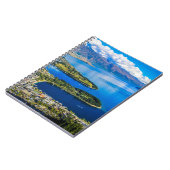 Blick auf Queenstown vom Gipfel von Bob, Neuseelan Notizblock (Linke Seite)