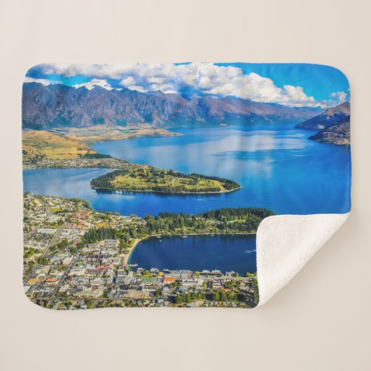 Blick auf Queenstown vom Gipfel von Bob, Neuseelan Sherpadecke (Vorderseite (Horizontal))