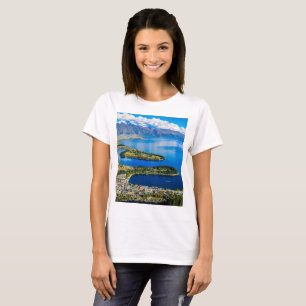 Blick auf Queenstown vom Gipfel von Bob, Neuseelan T-Shirt