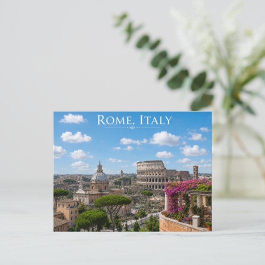 Blick auf Rom Postkarte (Stehend Vorderseite)