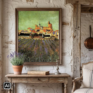 Blick auf Saintes Maries von Vincent van Gogh Poster