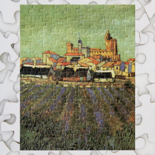 Blick auf Saintes Maries von Vincent van Gogh Puzzle