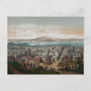 Blick auf San Francisco (1860) Postkarte