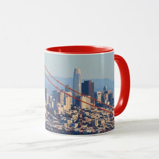 Blick auf San Francisco durch die Golden Gate Brid Tasse (VorderseiteRechts)