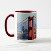 Blick auf San Francisco durch die Golden Gate Brid Tasse (Links)