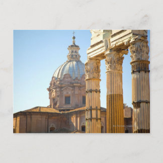 Blick auf Santi Luca e Martina im Forum Romanum Postkarte
