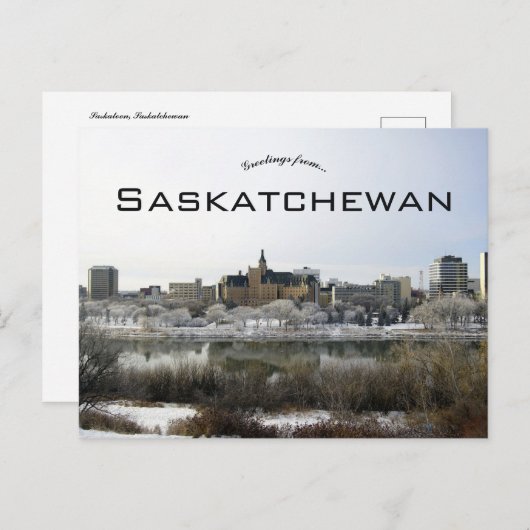 Blick auf Saskatoon Saskatchewan Postkarte (Vorne/Hinten)