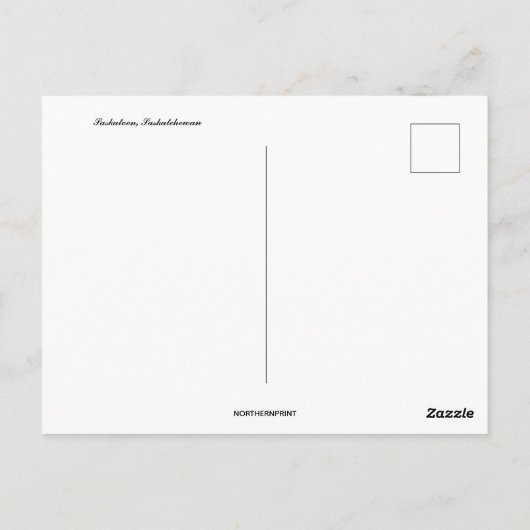 Blick auf Saskatoon Saskatchewan Postkarte (Rückseite)