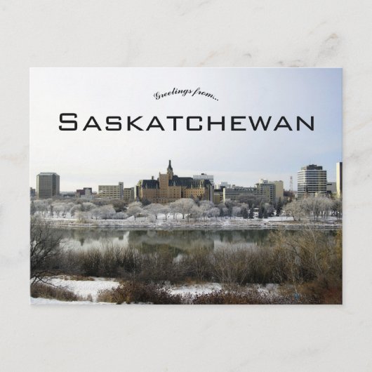 Blick auf Saskatoon Saskatchewan Postkarte (Vorderseite)