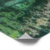 Blick auf Schneeschuhe über Zugschienen in Bergen Poster (Ecke)