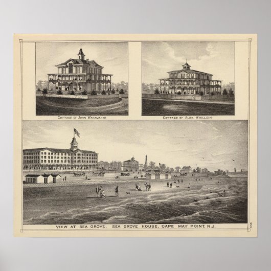 Blick auf Sea Grove, Cape May Point Poster (Vorne)