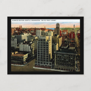 Blick auf Seattle, 1920er Vintage Postkarte