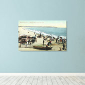 Blick auf Strand und Clay Leinwanddruck (Insitu (Holzboden))