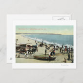 Blick auf Strand und Clay Postkarte (Vorne/Hinten)