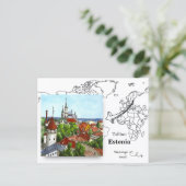 Blick auf Tallinn, Estland Postkarte (Stehend Vorderseite)