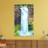 Blick auf Taughannock Falls Leinwanddruck (Insitu (Wohnzimmer))
