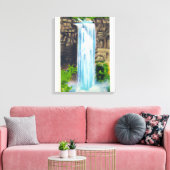 Blick auf Taughannock Falls Leinwanddruck (Insitu (Wohnzimmer))