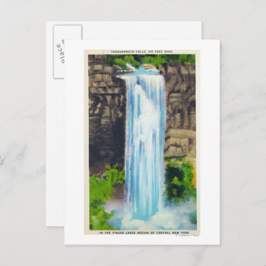 Blick auf Taughannock Falls Postkarte (Vorne/Hinten)