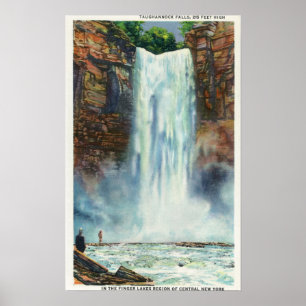 Blick auf Taughannockfälle von unten Poster