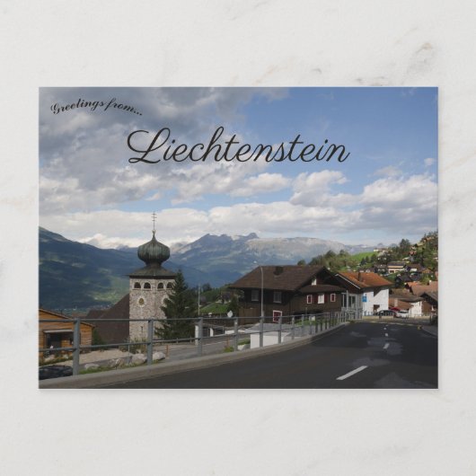 Blick auf Triesenberg Liechtenstein Postkarte (Vorderseite)