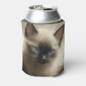 Blick auf Unschuld Siam Kitten Portrait Dosenkühler (Kanne Rückseite)