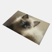 Blick auf Unschuld Siam Kitten Portrait Fußmatte (Schrägansicht)