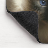 Blick auf Unschuld Siam Kitten Portrait Mousepad (Ecke)
