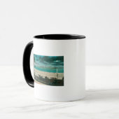 Blick auf US-Kriegsschiffe im OceanSanta Cruz, CA Tasse (Vorderseite Links)