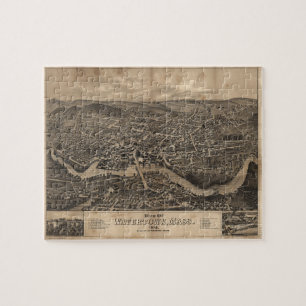 Blick auf Watertown Massachusetts 1879 Puzzle