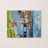 Blick auf Whitby Stadt und Hafen Puzzle (Horizontal)