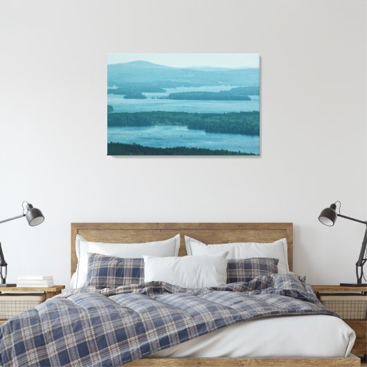 Blick auf Winnipesaukee Leinwanddruck (Insitu (Schlafzimmer))