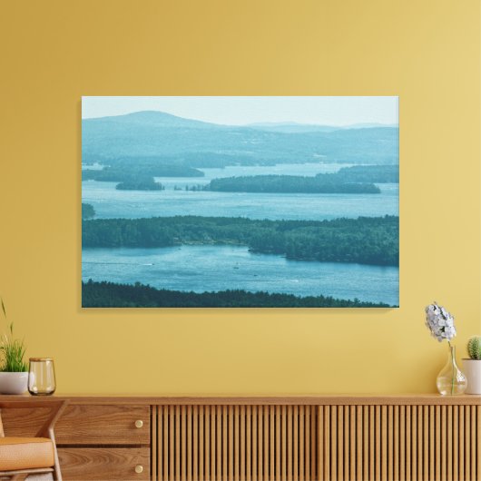 Blick auf Winnipesaukee Leinwanddruck (Insitu (Wohnzimmer))