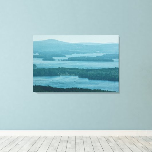Blick auf Winnipesaukee Leinwanddruck (Insitu (Holzboden))