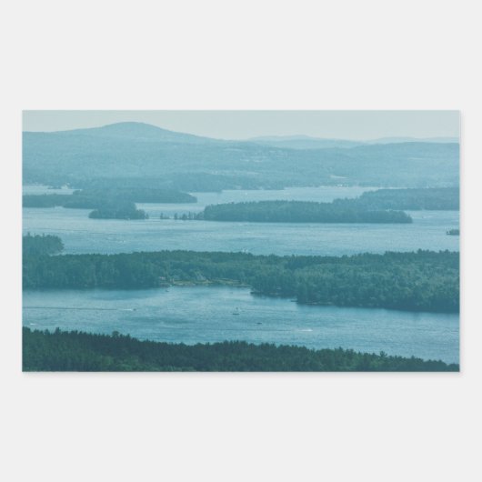 Blick auf Winnipesaukee Rechteckiger Aufkleber (Vorderseite)